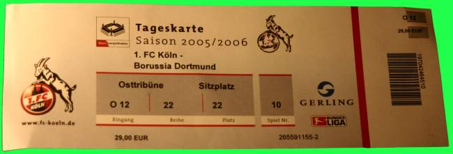 Tickets Dortmund Köln