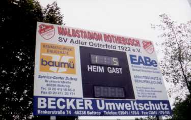 Waldstadion Rothebusch - Anzeigetafel