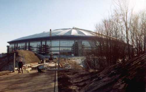 Arena AufSchalke - Außenansicht (gegen Ende der Bauphase)
